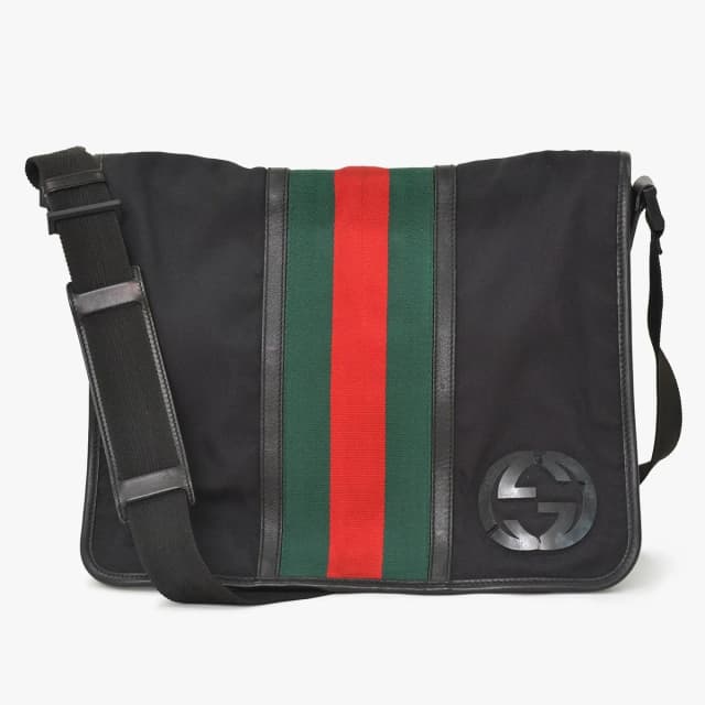 Gucci Guuci Shoulder Bag Sherry Line Black GG Logo in Black from The Reluxe, photo 1 of 1