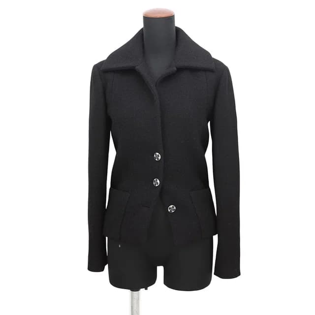 Chanel Jacket Wool 36 Black in Black Wool from The Reluxe, photo 1 of 1