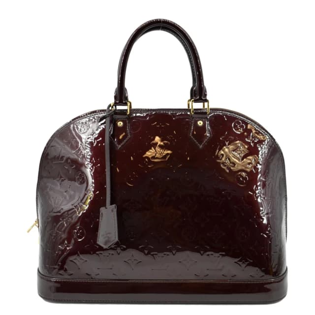 Louis Vuitton Alma GM Monogram Vernis Leather Satchel Bag Amarante in Leather from Dallas Designer Handbags, photo 1 of 1