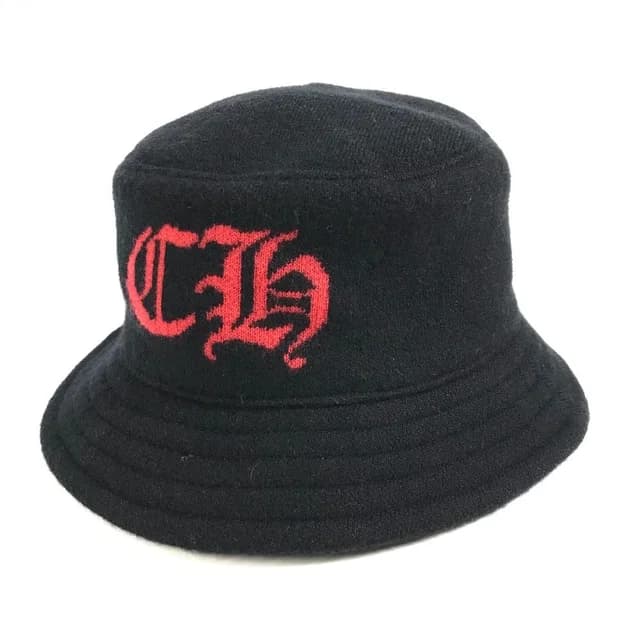 Chrome Hearts Hat CH Logo Cashmere Black in Black Cashmere from The Reluxe, photo 1 of 1