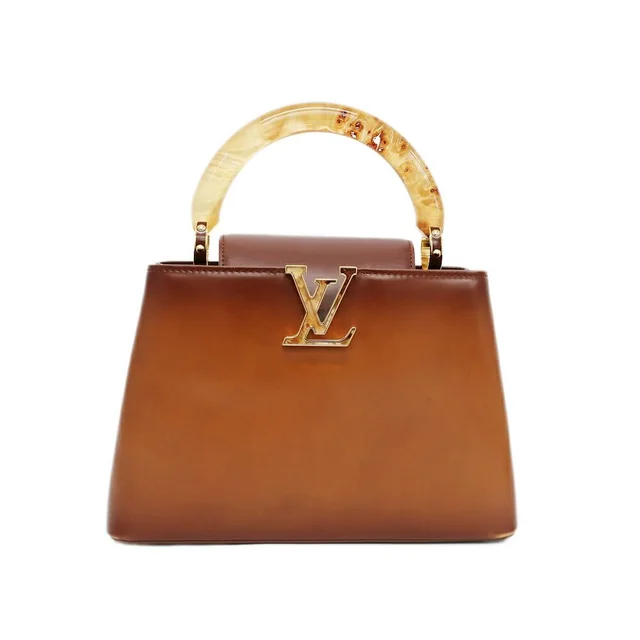 Heaven LV Capucines BB 2-Way Shoulder Bag Tortoiseshell Brown in Brown Box leather from The Reluxe, photo 1 of 1