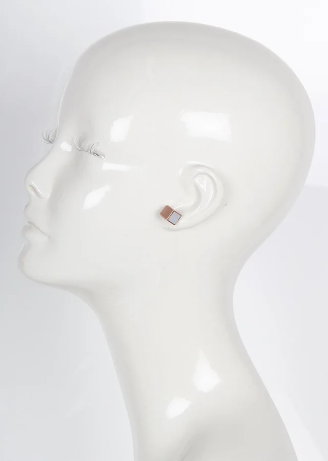 Eddie Borgo Inlaid Cube Stud Earrings, image 1 of 1 from Cultstatus