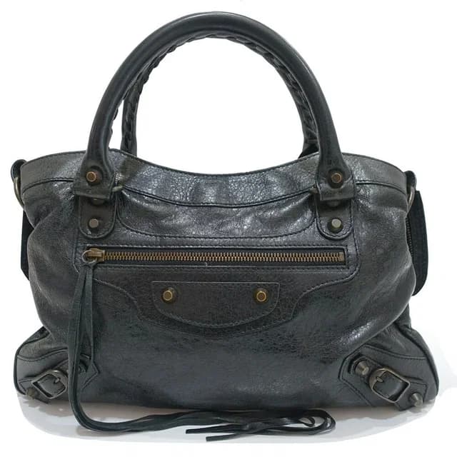 Balenciaga The Town Handbag 2-Way Leather Black Gold in Black Leather from The Reluxe, photo 1 of 1
