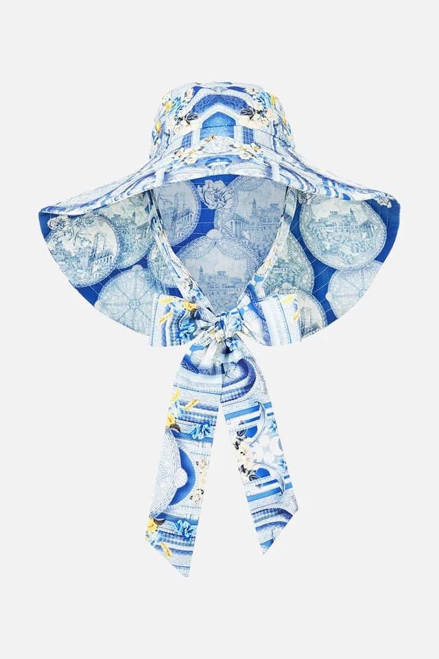 Camilla eBoutique WIDE BRIM BUCKET HAT WITH TIE DE NADA GRANADA, image 1 of 1 from CAMILLA