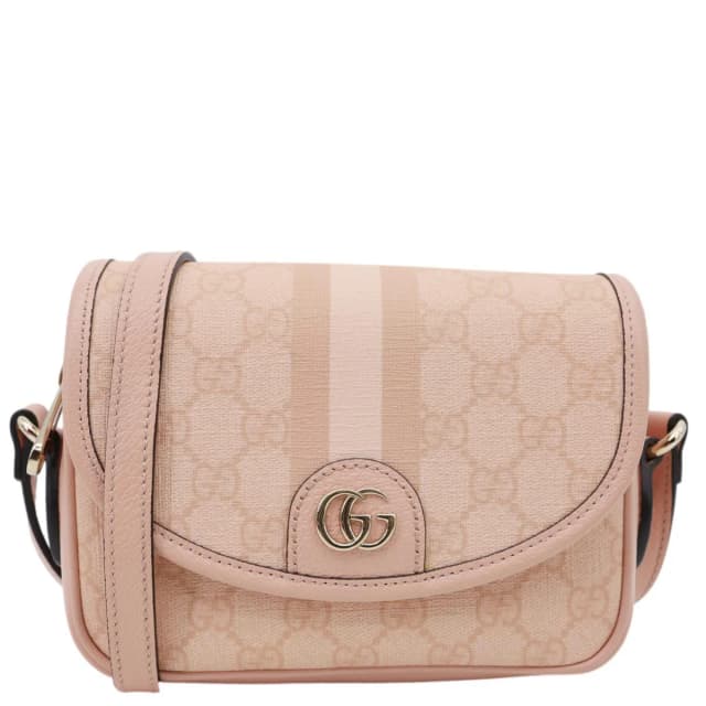 Gucci Ophidia GG Supreme Canvas Shoulder Bag Pink 772239 in Pink Canvas from Dallas Designer Handbags, photo 1 of 1
