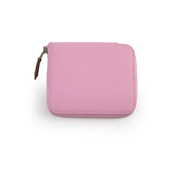 Hermès in Compact Wallet Mauve Sylvestre in Silk from The Purse Affair, photo 1 of 1