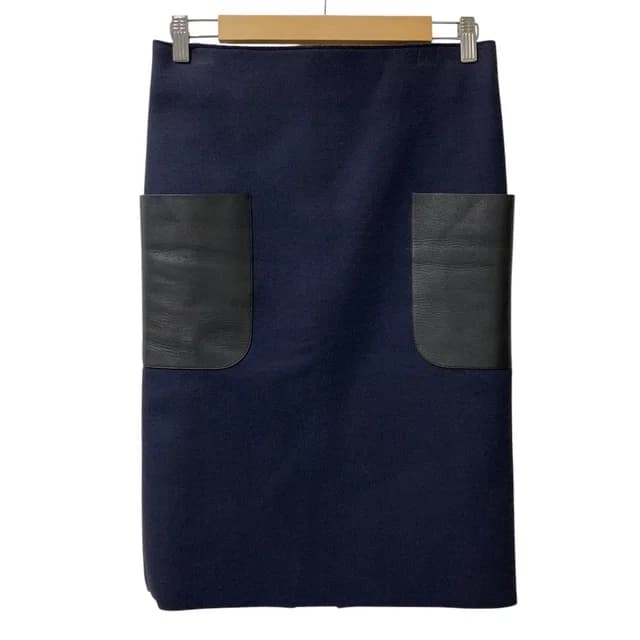 Celine Phoebe Philo Era Lambskin Pocket Wool Skirt 34 Navy in Navy Lambskin from The Reluxe, photo 1 of 1