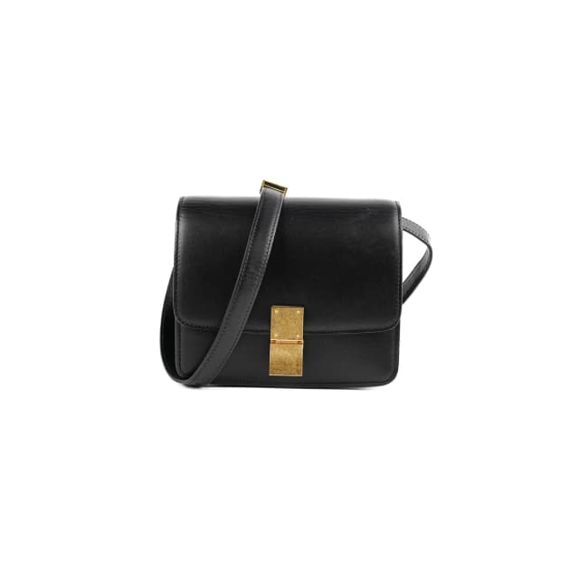 Celine Teen Classic Box Black Crossbody in Black Calfskin from The Purse Affair, photo 1 of 1