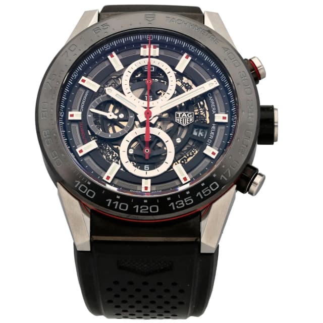 TAG Heuer Carrera CAR2A1Z 45mm Stainless Steel Watch from H&T, photo 1 of 1