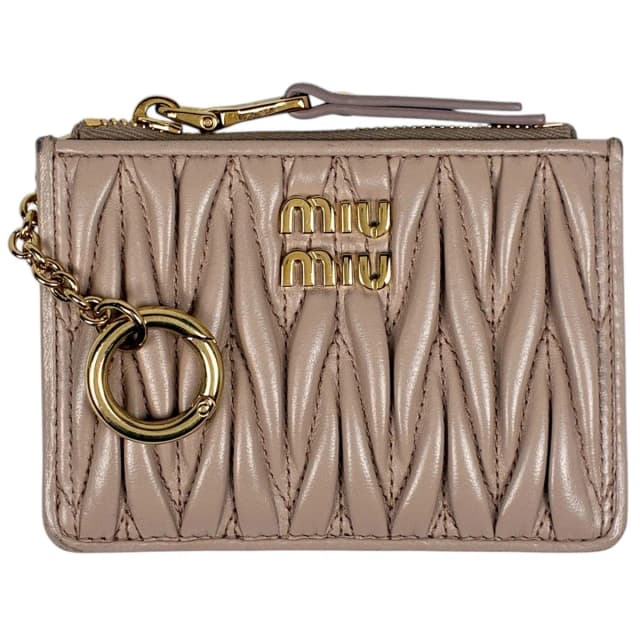 Miu Miu Card Case Matelasse Coin Purse Leather Pink in Pink Leather from The Reluxe, photo 1 of 1