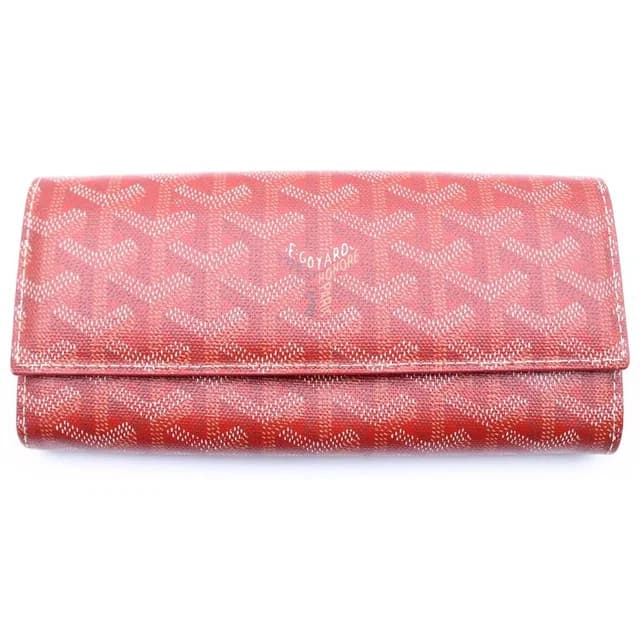 Goyard Varenne Flap Wallet Card Case Red Silver in Red from The Reluxe, photo 1 of 1