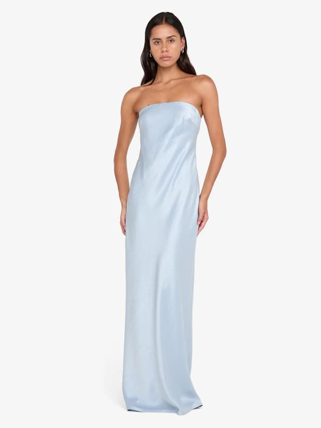 Bec&Bridge AUSTEN STRAPLESS MAXI DRESS - DUSTY BLUE in Blue, image 1 of 1 from BEC + BRIDGE