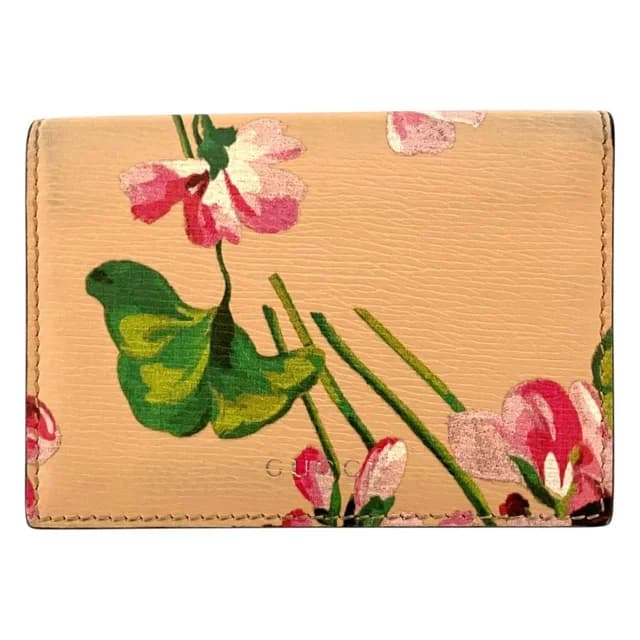Gucci Flora Print Bifold Card Case Beige in Beige from The Reluxe, photo 1 of 1