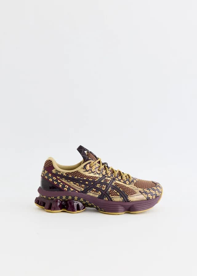 Asics US7-S Gel-Kinetic Fluent 'Brown Yellow' Sneakers in BENIIMO PURPLE/LEMONGRASS, image 1 of 1 from Incu