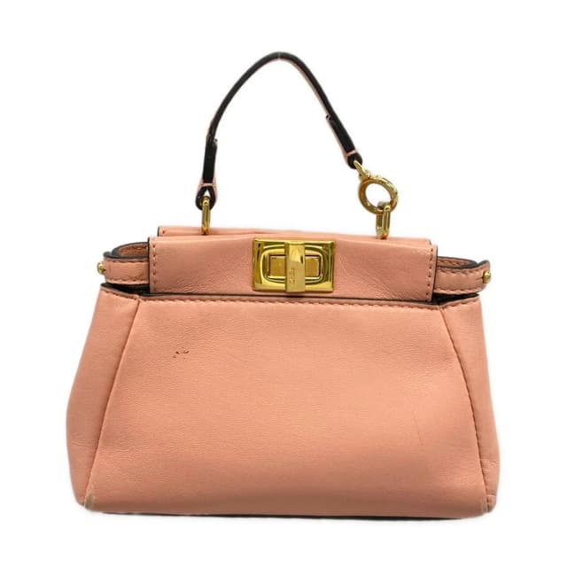 Fendi Micro Peekaboo Light Pink Mini Bag Leather in Pink Leather from The Reluxe, photo 1 of 1
