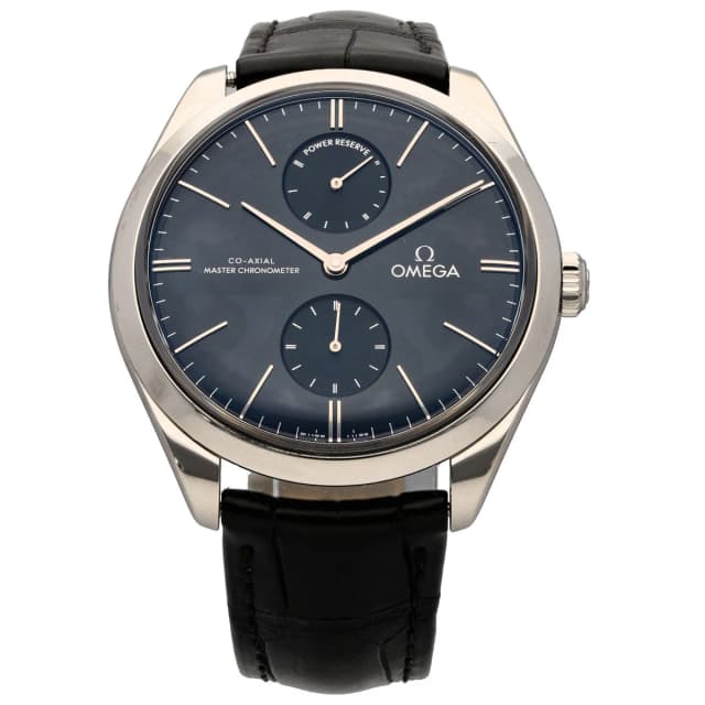Omega De Ville Trésor 435.13.40.22.01.001 40mm Stainless Steel Watch in Leather from H&T, photo 1 of 1