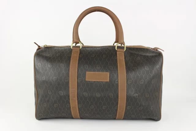 Dior Black x Brown Monogram Trotter Honeycomb Boston Duffle Bag in Black Canvas from Bagriculture, photo 1 of 1