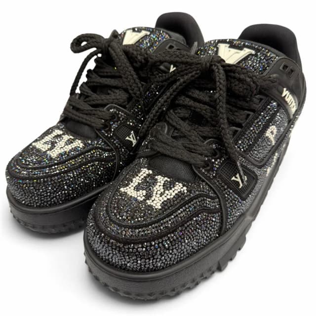 LV Trainers Maxi Line Swarovski Rhinestone Lace-up Sneakers from The Reluxe, photo 1 of 1