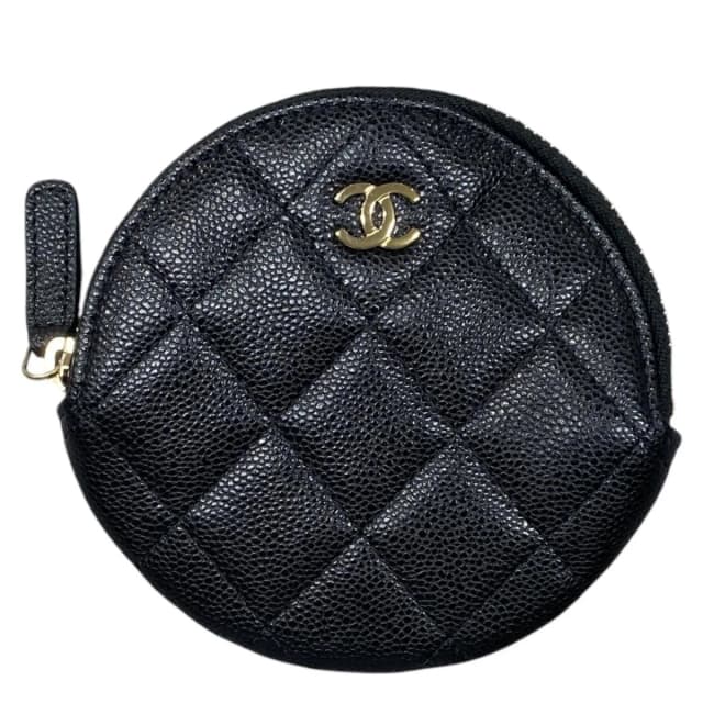 Chanel Coin Purse Quilted CC Logo Caviar Leather Black in Black Caviar leather from The Reluxe, photo 1 of 1
