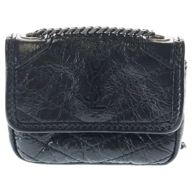 Saint Laurent Niki Chain Case Cassandra Mini Pouch Black in Black from The Reluxe, photo 1 of 1