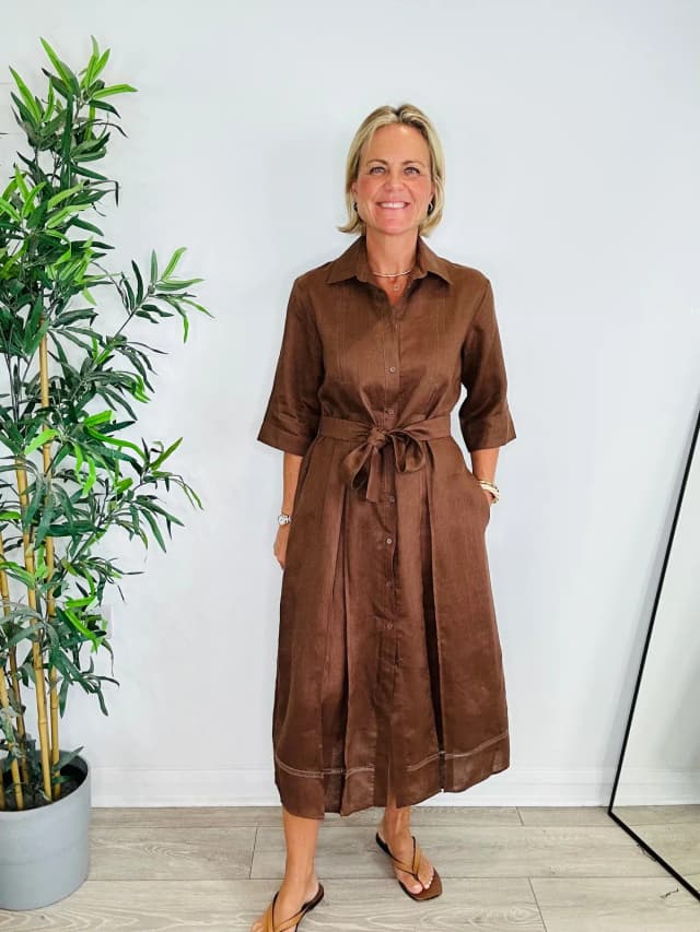 Max Mara Linen Shirt Dress - Size 10 from Edit Second Hand, photo 1 of 1