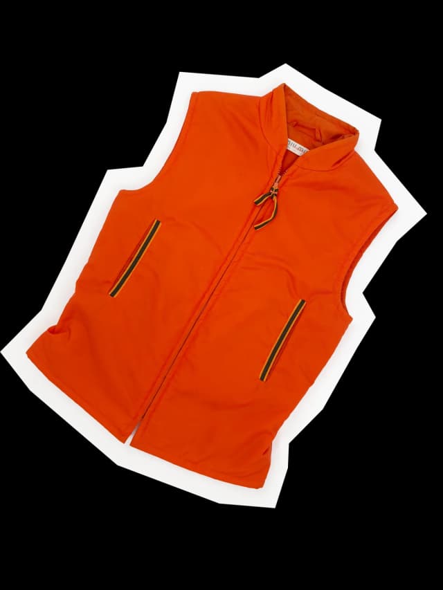 Miu Miu S/ 1999 orange padded vest in Orange Nylon from James Veloria, photo 1 of 1