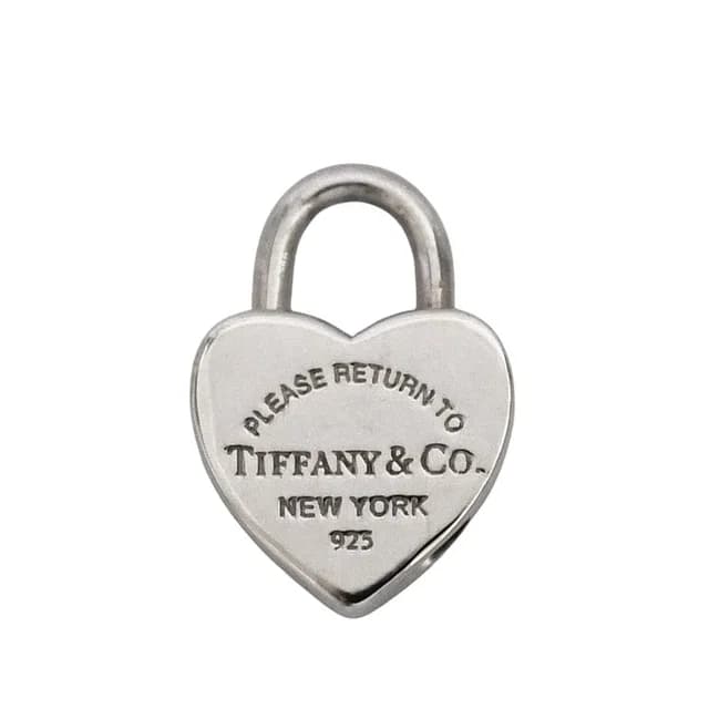Return to Tiffany Heart Lock Pendant Silver Top Only 925 in Silver from The Reluxe, photo 1 of 1