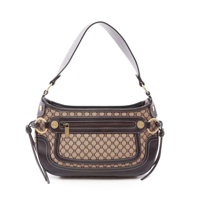 Celine Shoulder Bag Macadam Beige Brown Canvas Leather in Brown Canvas from The Reluxe, photo 1 of 1
