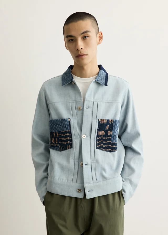 KARDO Marvin Handloom Nat Dye Type 2 Jacket in INDIGO, image 1 of 1 from Incu