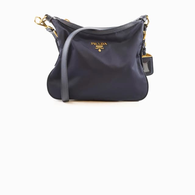 Prada Tessuto Nylon Saffiano Vela Navy in Navy Saffiano leather from The Purse Affair, photo 1 of 1
