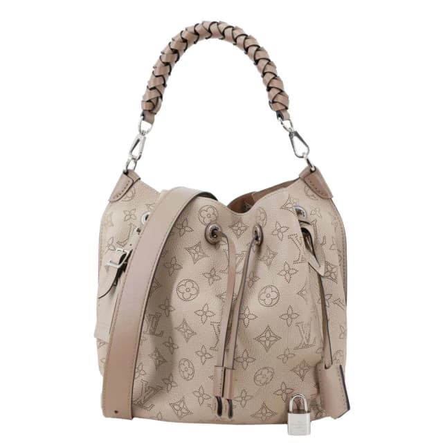 Louis Vuitton Muria Mahina Perforated Leather Shoulder Bucket Bag Creme Beige in Beige Leather from Dallas Designer Handbags, photo 1 of 1