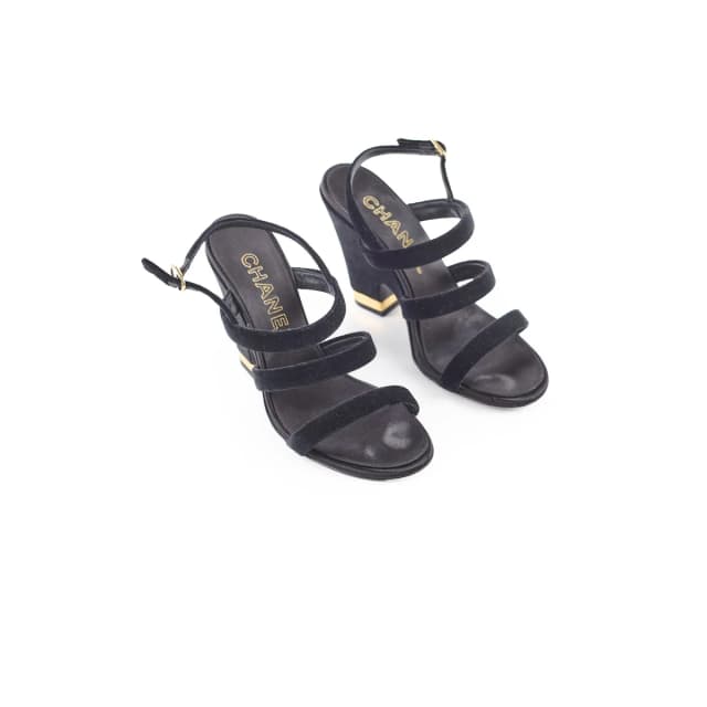 Chanel Heels 37.5 in Black Suede from The Purse Affair, photo 1 of 1