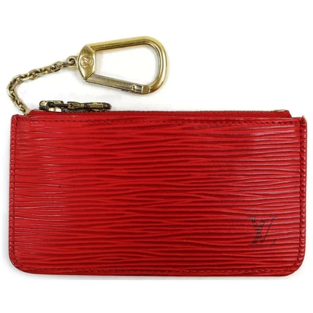 Louis Vuitton Red Epi Leather Key Pouch Pochette Cles Keychain in Red Leather from Bagriculture, photo 1 of 1