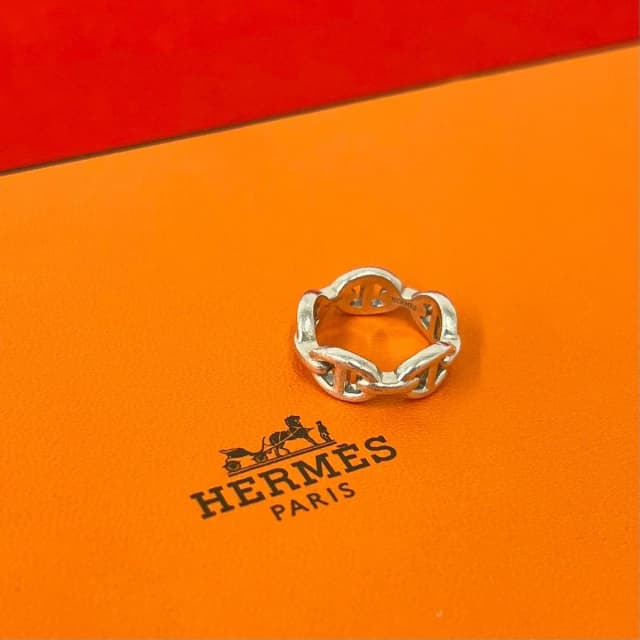Hermès Enchainee Ring 925 Sterling Silver in Silver from The Reluxe, photo 1 of 1