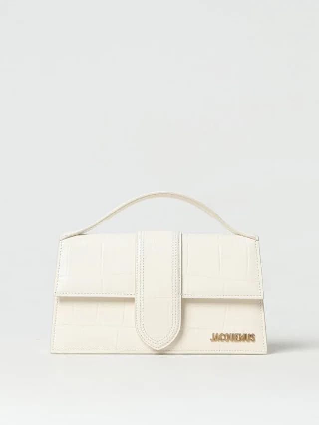 Jacquemus Ivory Cocco Le Grand Bambino Handbag in White Leather from HEWI, photo 1 of 1