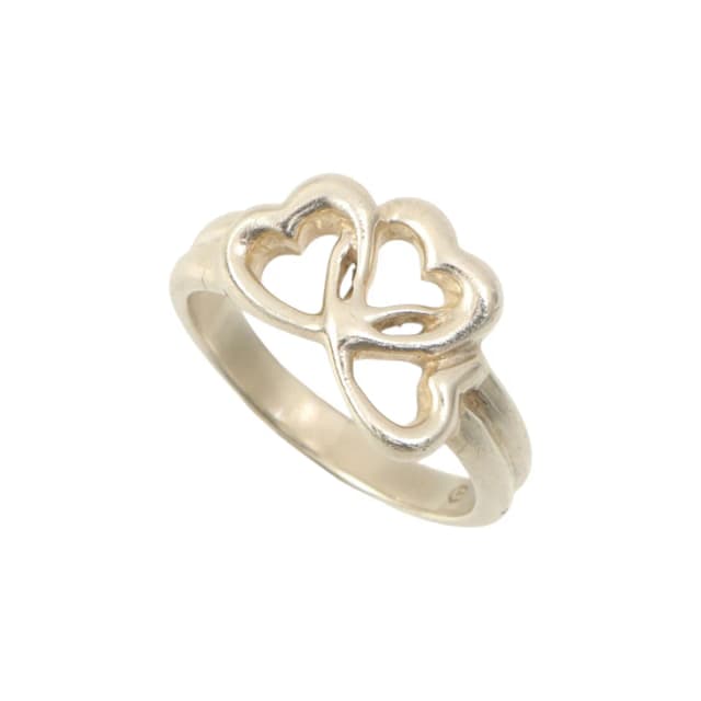 Tiffany & Co. 925 Triple Heart Ring #51 Silver from VINTAGE QOO TOKYO, photo 1 of 1