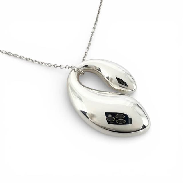 Tiffany & Co. Elsa Peretti Necklace 925 Sterling Silver Double Teardrop in Silver from The Reluxe, photo 1 of 1