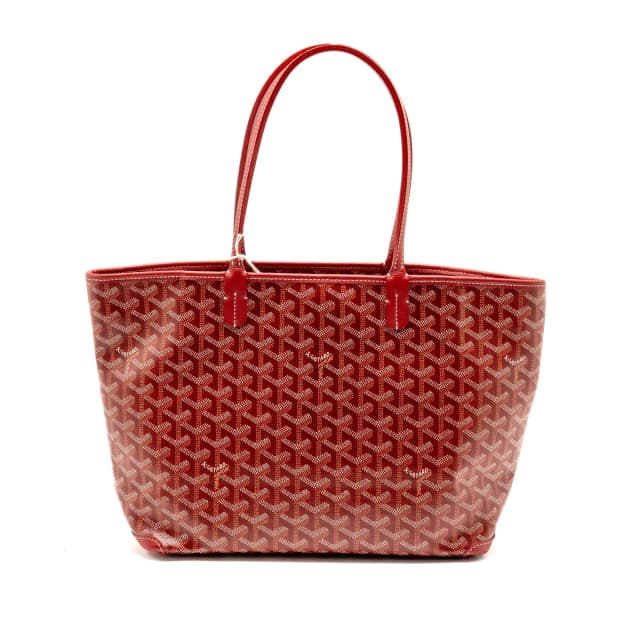 Goyard Artois PM Bag Goyardine Canvas/Chevroches Calfskin Rouge SHW in Red Calfskin from EMIER, photo 1 of 1