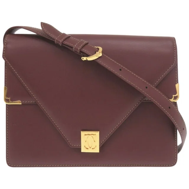 Cartier Must Line Leather Bordeaux Shoulder Bag in Burgundy Leather from The Reluxe, photo 1 of 1
