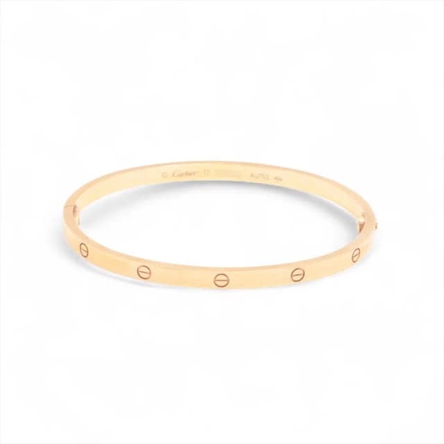 Cartier Love SM Size 17 Pink Gold Bracelet in Pink from The Purse Affair, photo 1 of 1