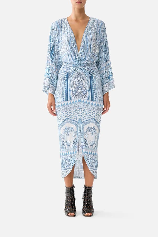 Camilla eBoutique LONG SPLIT FRONT TWIST DRESS THE HUM OF THE ALHAMBRA, image 1 of 1 from CAMILLA