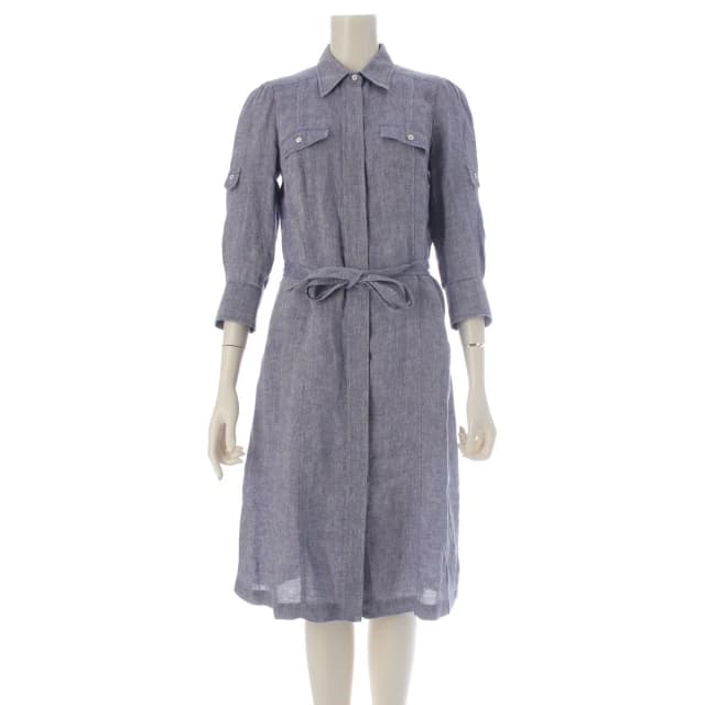 Loro Piana Linen Dress Shirt Blue 40 in Blue from The Reluxe, photo 1 of 1