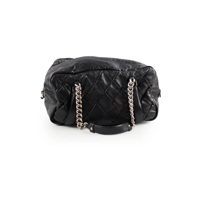 Chanel Bowling Black Lambskin Shoulder Bag - Series 12 in Black Lambskin from The Purse Affair, photo 1 of 1