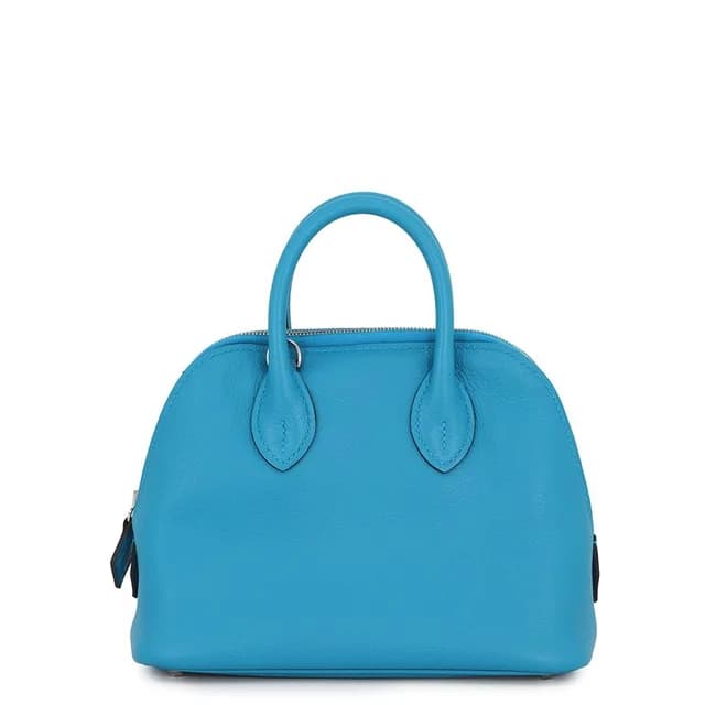 Hermès Bolide 1923 Mini Blue Zanzibar Silver Color 2-Way Handbag in Blue from The Reluxe, photo 1 of 1
