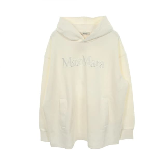 Max Mara S ' Hoodie Visiera Logo Embroidery White Cotton in White from The Reluxe, photo 1 of 1