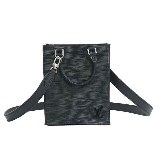 Louis Vuitton Petit Sac Plat Epi Leather 2-Way Shoulder Bag Noir Black in Black Leather from The Reluxe, photo 1 of 1