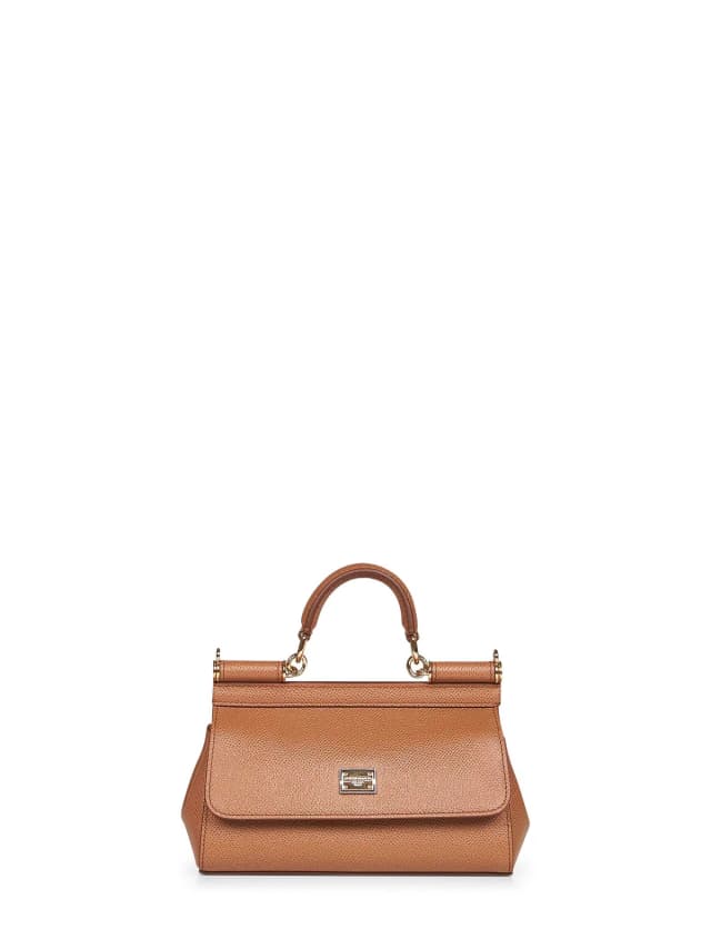 Dolce & Gabbana Sicily Top Handle Bag — Camel Calf Leather in Brown Calfskin from HEWI, photo 1 of 1