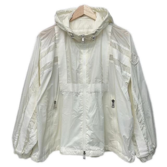 Moncler Jacket XS Aldhiba Ivory Long Sleeve Spring Summer 0 in White from The Reluxe, photo 1 of 1