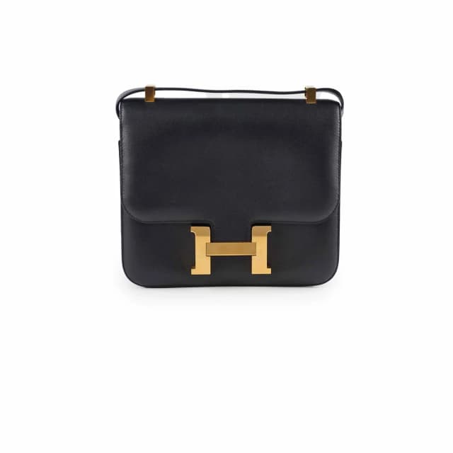 Hermès Constance 24 Swift GHW Noir A Stamp in Black Swift leather from The Purse Affair, photo 1 of 1
