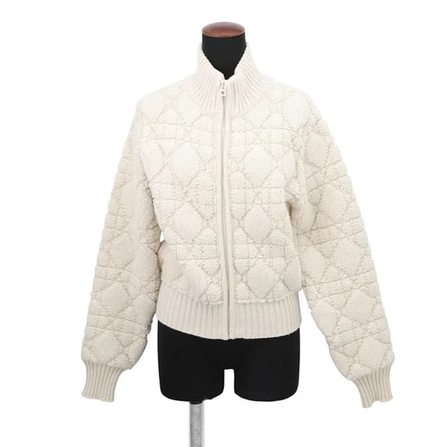 Dior Jacket Zip Cardigan 36 White in White Nylon from The Reluxe, photo 1 of 1
